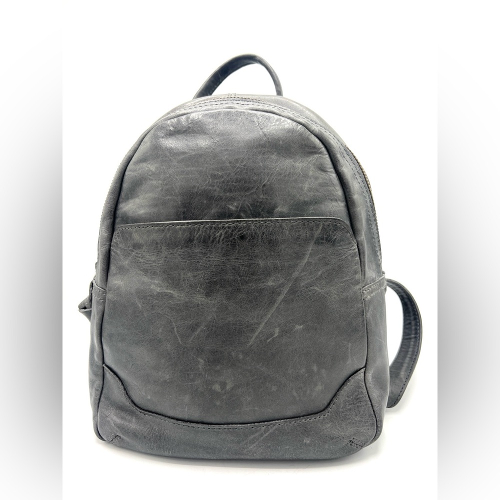 Frye Melissa Medium Leather Backpack Slate Gray - image 4